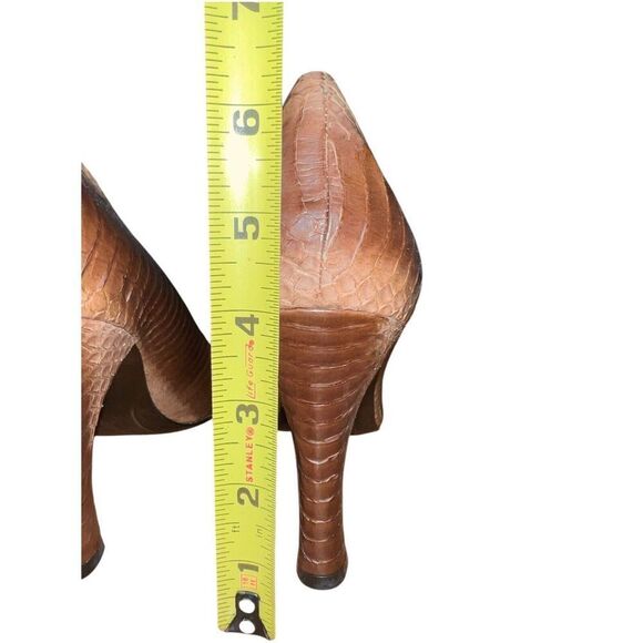 Nine West Easy Off Dark Brown/Natural Snake Pattern Round Toe Pumps Wmns 10 NEW - Picture 5 of 12